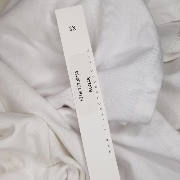 Susana Monaco White Sugar One Flutter Sleeve Top - Picture 4 of 5